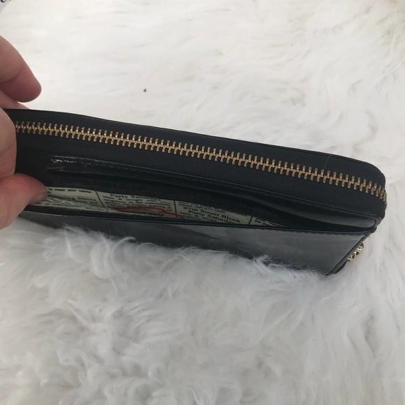 Kate Spade Neda Patent Leather Zip Around Wallet - Picture 13 of 14